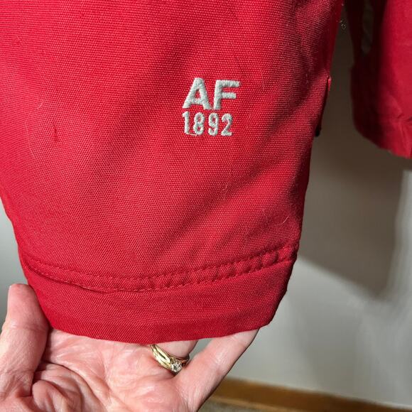 VTG Y2K Abercrombie & Fitch Red Gray Performance Waterproof Full Zip Winter L - Picture 7 of 14